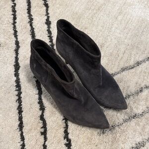 Pedro Garcia Gray Suede Ankle Boots